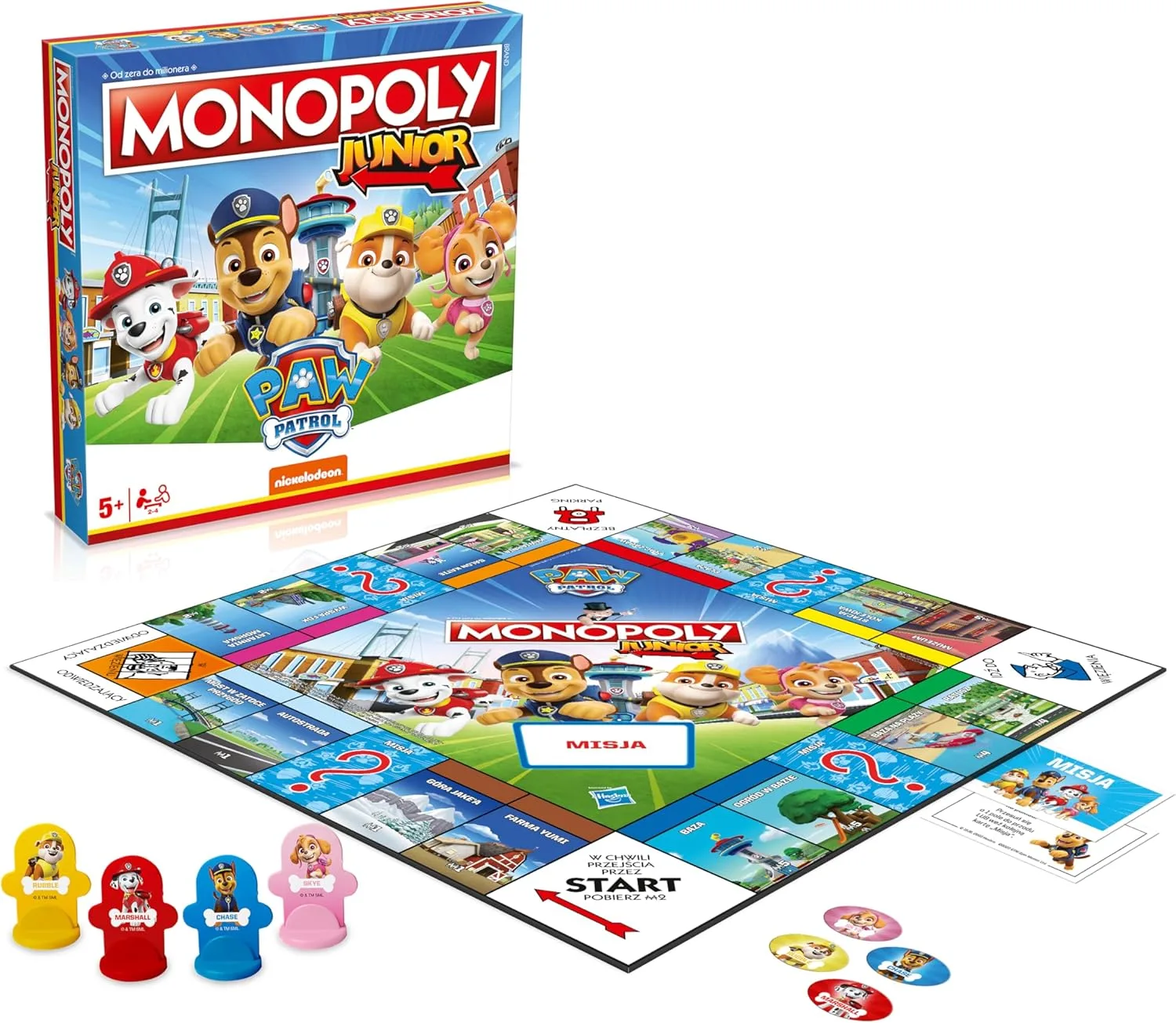 Winning Moves Monopoly Junior Psi Patrol Brettspiel, Mehrfarbig, Ab 8 Jahren