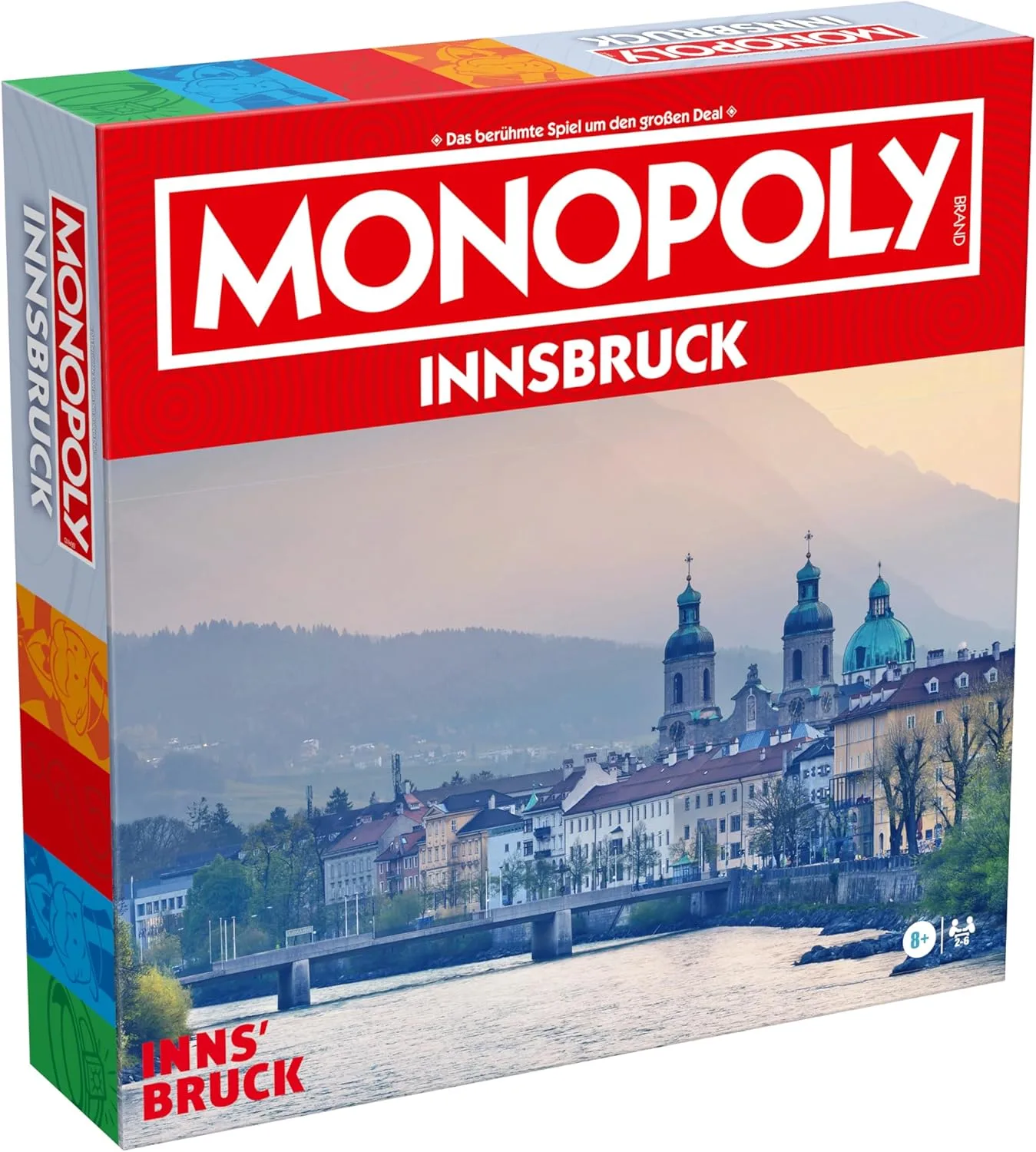 Winning Moves Monopoly Innsbruck Edition - Monopoly Städte-Edition - Familienspiele Strategie Brettspiele Innsbruck - 2+ Spieler ab 8+ Jahren - Deutsch