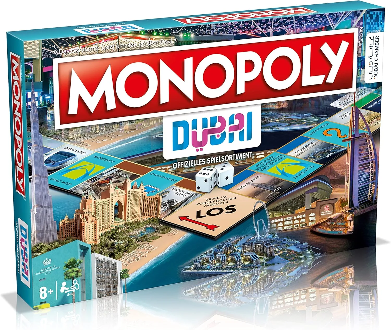 Monopoly - Dubai Brettspiel Gesellschaftsspiel deutsch, 2-6 Spieler