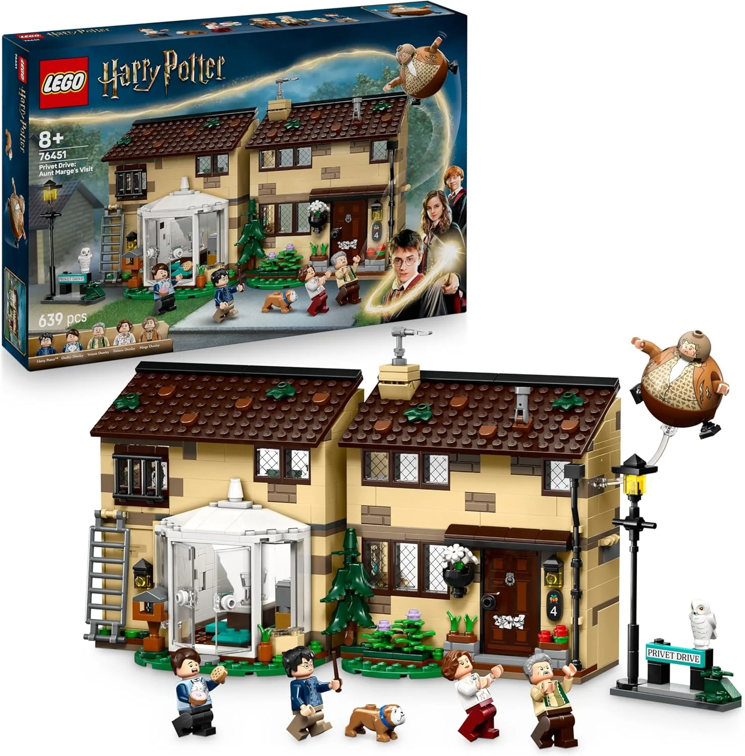 LEGO Harry Potter Ligusterweg: Tante Magdas Besuch – Spielhaus mit Inneneinrichtung, 5 Minifiguren & Tante Magda Figur– Der Gefangene von Askaban –Geschenk für Jungen & Mädchen ab 8 Jahren 76451