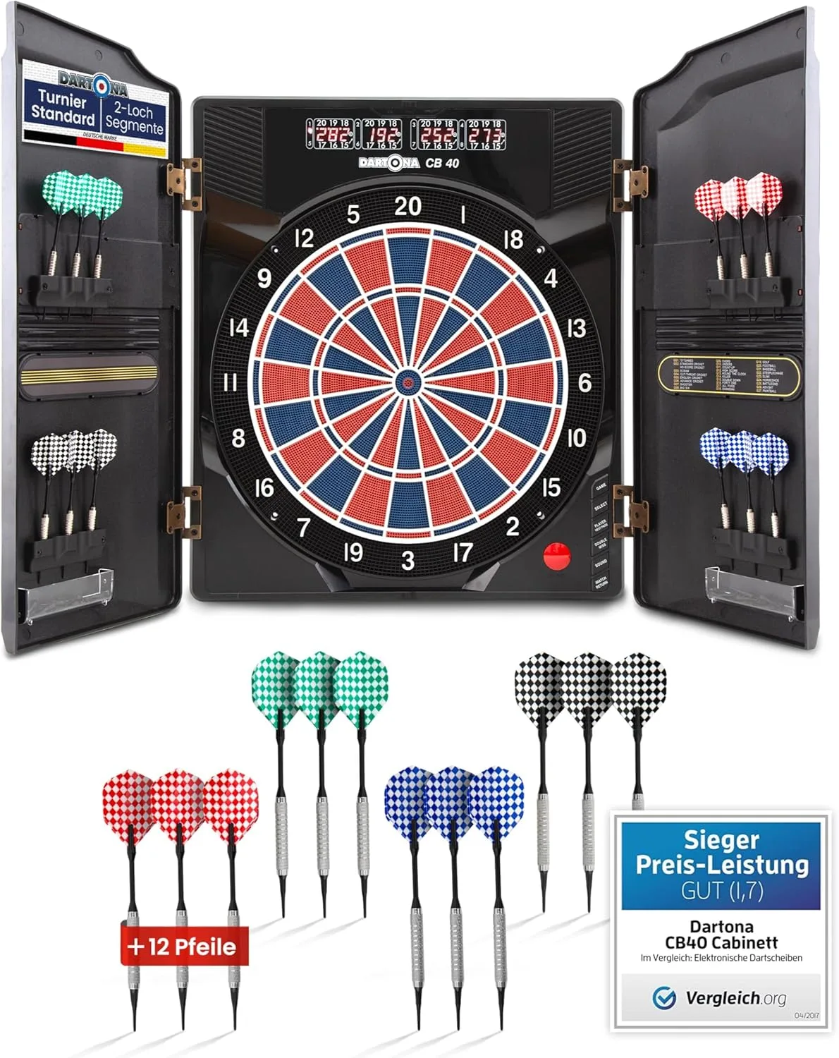 Dartona Elektronische Dartscheibe CB40 Cabinett - | Sieger Preis-Leistung bei Vergleich.org