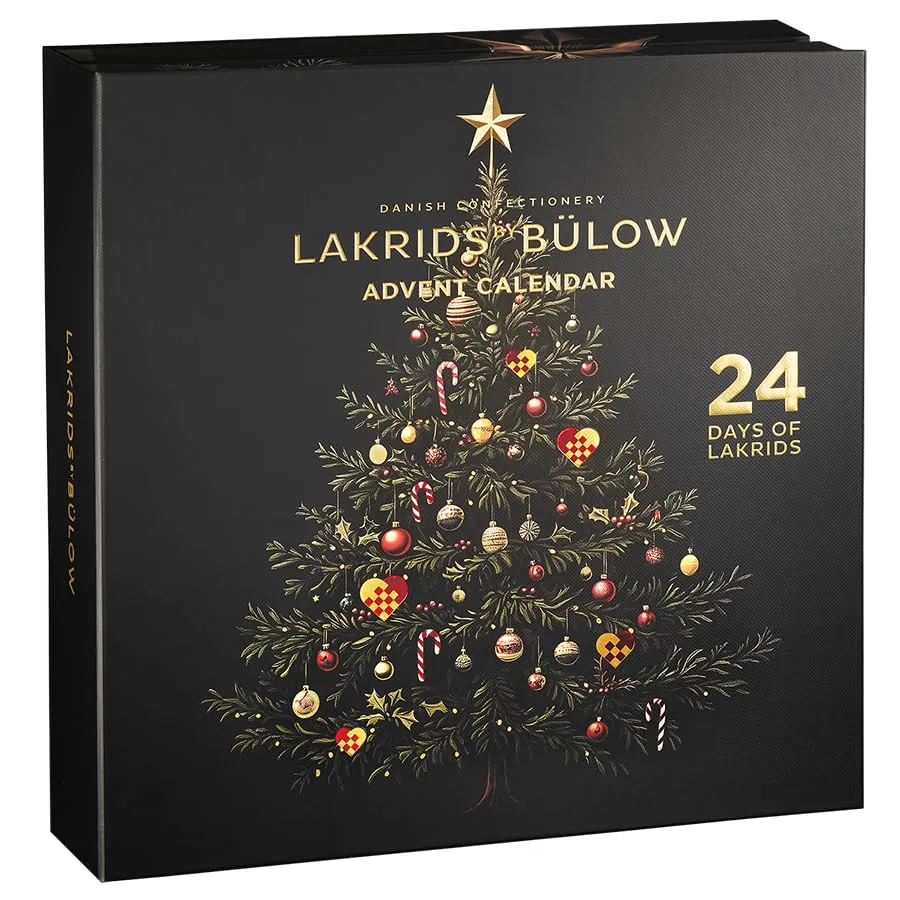 LAKRIDS BY BÜLOW - Lakritz Adventskalender 2025 - Weihnachtskalender mit Dänischer Gourmet Lakritze und Schokolade hergestellt in Kopenhagen - Glutenfrei & ohne Gelatine