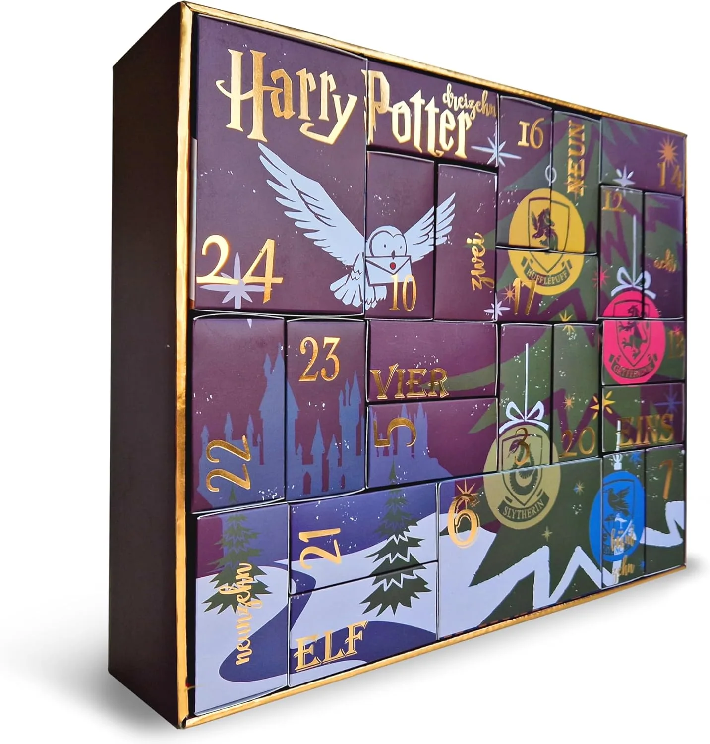 HARRY POTTER ® | Original Adventskalender | 24 Paar Socken Für Damen | Weihnachtskalender Mit Füßlingen + Langen Socken | Größe 37-41 | OEKO-TEX ®