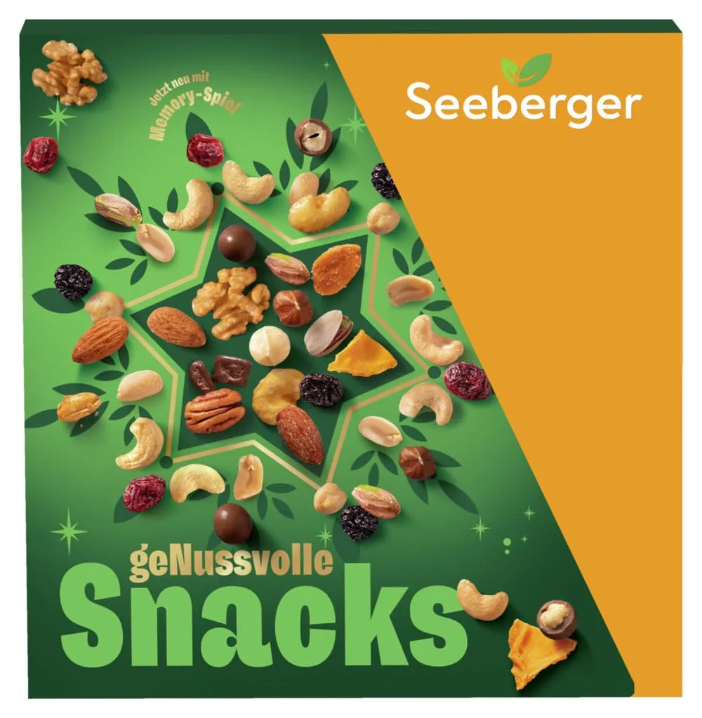 Seeberger Adventskalender 2025 - GeNussvolle Adventszeit - mit 24 unterschiedlichen Snack-Überraschungen