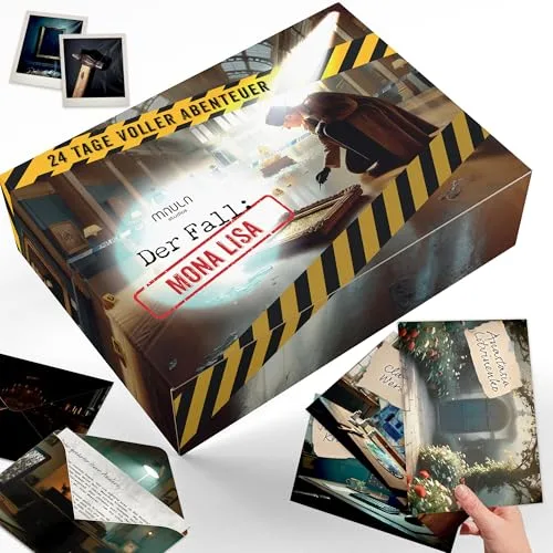 Rätsel Adventskalender 2025 – Der Fall Mona Lisa – Escape & Krimi Detektiv Spiel mit 24 spannenden Aufgaben in Umschlägen – Adventskalender für Erwachsene, Kinder & die ganze Familie (ab 12)