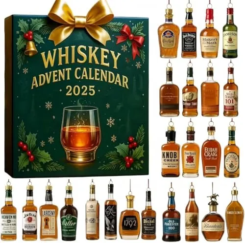 2D 2025 Whisky Adventskalender,24 Tage ohne Wiederholung, Whisky Anhänger eine tägliche Verkostungsreise durch die Welt der Whisky Aromen (B)