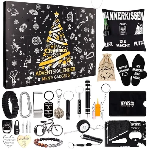 Jeasona Adventskalender 2025 Männer Werkzeug Adventskalender 2025 Erwachsene Mann Herren Männer Ideen Weihnachtskalender Gadgets für Jugendliche Teenager Jungs