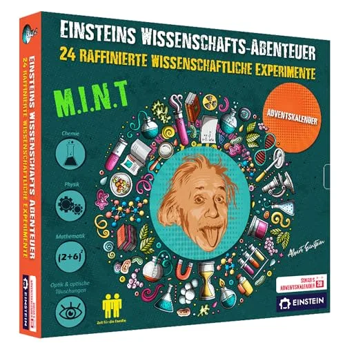 Einstein Adventskalender 2025 – Spektakuläre Wissenschaft: 24 atemberaubende Experimente ab 8 Jahren | Physik, Chemie, Technik, Mathematik | STEM Lernspaß, Deutsche Ausgabe