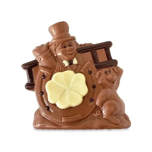Heilemann Glücksbringer Glücksfigur aus Schokolade (Schornsteinfeger, 150 g)
