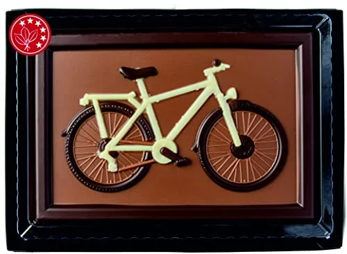 Fahrrad aus Schokolade in Geschenkverpackung