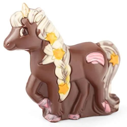 Einhorn Schokolade - aus feinster Vollmilch-Kuvertüre - Deutsche Handarbeit ideal als Geschenk - 95g