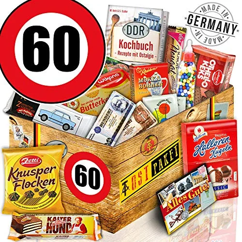 Suessigkeiten Box - Ostalgie Set L - Geburtstag 60 - Geburtstags Geschenk Vater