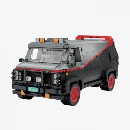 BlueBrixx Pro 108460 - American Van, 1357 Klemmbausteine, Auto-Set, Geschenk für Auto Fans, Standardsteine, Bausteine der Pro-Serie