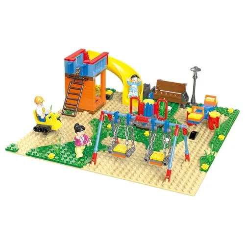 BlueBrixx Play 107422 – Spielplatz aus Klemmbausteinen mit 345 Bauelementen