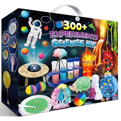 UNGLINGA 300+ Experimente Kit für Kinder, Chemiebaukasten Experimentierkästen Chemie-Set Wissenschaft Projekt Mint Aktivitäten Spielzeug Geschenke für Jungen Mädchen