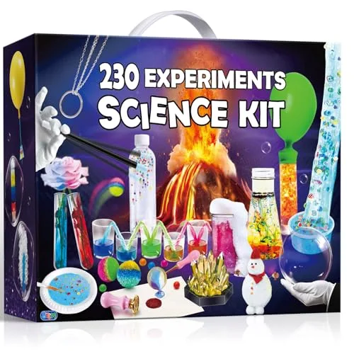 PATIFEED 230 Wissenschaft Experimente Kits für Kinder, Experimentierkasten Labor Geschenke Jungen Mädchen Chemiebaukasten Projekt Kreativ Spielzeug Chemie-Set, Zauber, Vulkan Wissenschaftler Kit