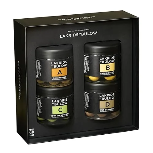 LAKRIDS BY BÜLOW - BLACK BOX - ABCD - Feinste Lakritze umhüllt von cremiger Schokolade