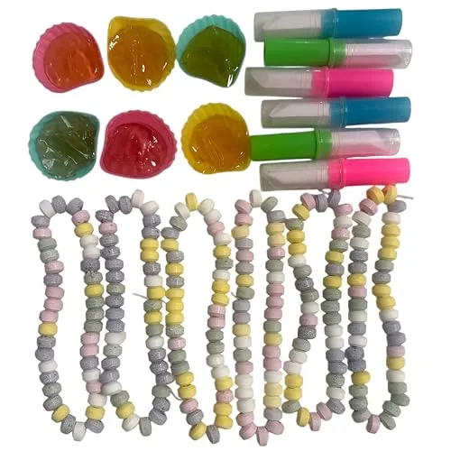 CAPTAIN PLAY Retro Süßigkeiten Klassiker Bonuspack mit Süße Ketten, Candy Lipstick und Schleckmuscheln, 18 Teile Mix in Einzelverpackung, 192g