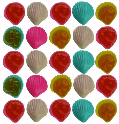 CAPTAIN PLAY 25 Schleckmuscheln einzeln verpackt, Sparpack mit Schleckmuscheln Süßigkeiten, 250g
