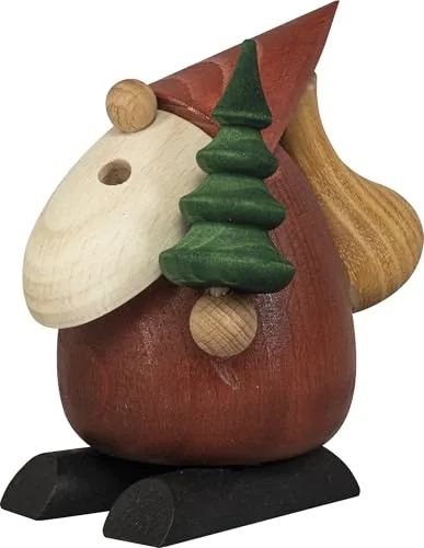 SAICO Räuchermännchen Weihnachtsmann Baumlieferservice - Handgefertigte Holzfigur inkl. Räucherfunktion - Erzgebirgische Handarbeit - Moderne Weihnachtsdekoration - Made in Germany