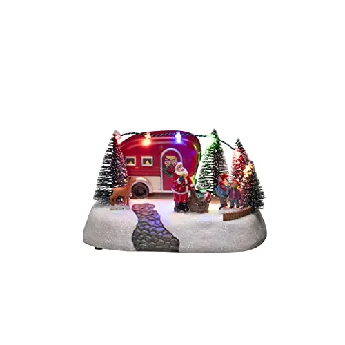 Konstsmide LED Wohnwagen, 6 bunte Dioden, batteriebetrieben, Innen - 4238-000, Bunt