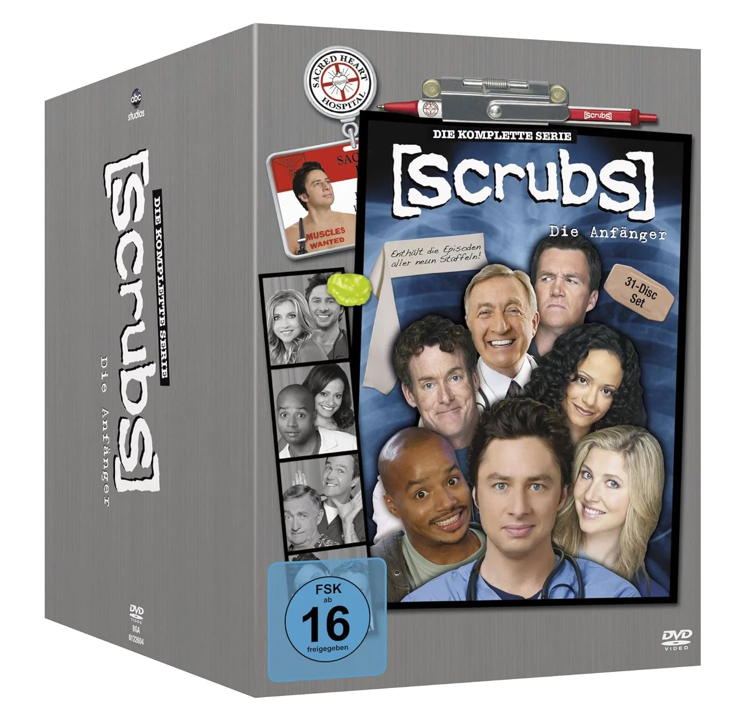 Scrubs - Komplettbox.Staffel.1-9,31 DVDs