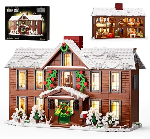 Millionspring Little Women Haus Bausatz mit LED-Beleuchtung – Orchard House Konstruktionsspielzeug Geschenk zu Weihnachten – Louisa May Alcott Haus Set für Kinder & Erwachsene (1445 Teile)