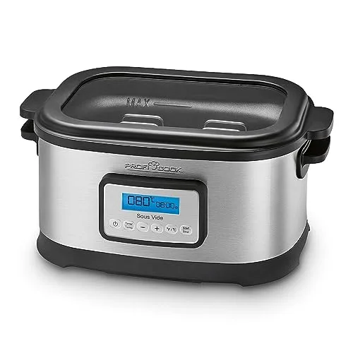 ProfiCook Sous Vide Garer, 8,5L Fassungsvermögen, punktgenaues Garen, Behälter mit 72-Std.-Timer, inkl. Schongar-, Joghurtmaker- Warmhaltefunktion, PC-SV 1112