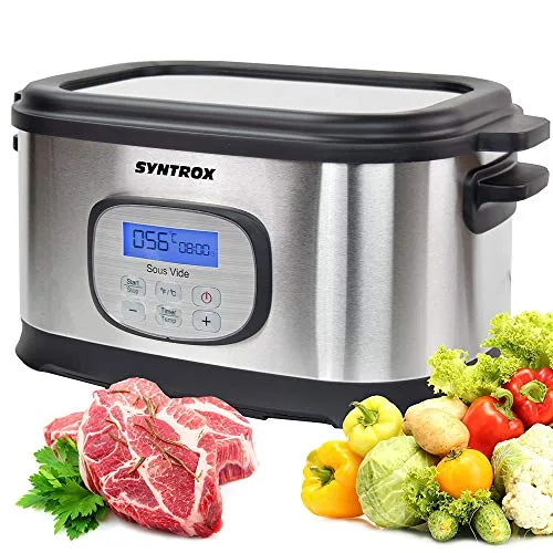 Syntrox Germany Sous Vide Kocher Multikocher, Vakuumgarer, Slow Cooker Langsamgarer, Schongarer der Premiumklasse