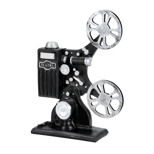 BESPORTBLE Antike Deko Bilderrahmen Filmrolle Dekorative Waffe Film Filmprojektor Vintage Harz Harz Statue für Home Desktop Movie Deco Dekorative Sanduhren Antik Deko Vintage Kamera