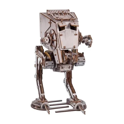 UGEARS Star Wars ™ at-ST Walker ™ 3D Puzzle Holz – 3D Holzpuzzle Erwachsene, Modellbausatz Erwachsene Mechanisches Laufmodell Holzmodelle Bausätze, Basteln Star Wars Geschenk zu Weihnachten