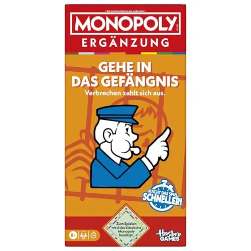 Monopoly ERGÄNZUNG Gehe in das Gefängnis (zum Spielen Wird das Klassische benötigt) - Deutsche Fassung