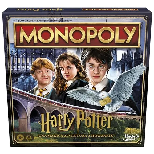 Hasbro Gaming, Geschenke für Kinder und Mädchen, Monopoly Edition Harry Potter - italienische Version