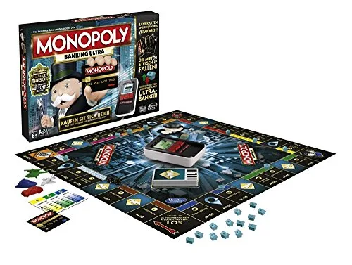 Hasbro Monopoly Banking Ultra - Klassiker der Brettspiele mit elektronischem Kartenleser, Familienspiel ab 8 Jahren, B6677100