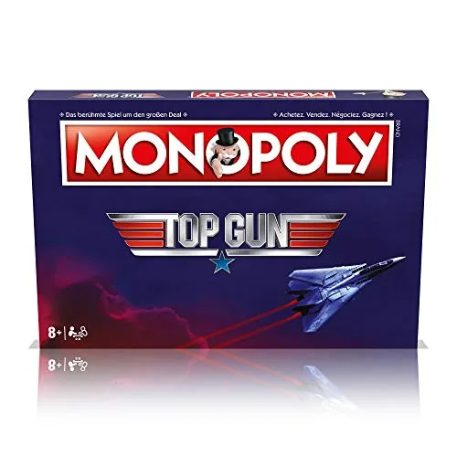 Monopoly Top Gun - Gesellschaftsspiel für Erwachsene und Kinder | Monopoly Special Edition | Das beliebte Brettspiel für Fans - Ab 8 Jahren für 2-6 Spieler