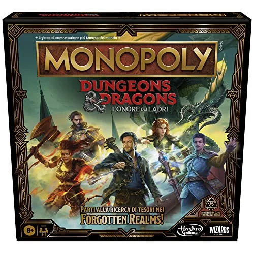 Monopoly, Dungeons & Dragons – Die Ehre der Diebe – Spiel für 2–5 Spieler, ab 8 Jahren