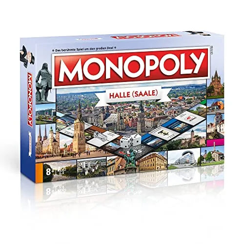 Monopoly Halle – Offizielle Städte-Edition mit regionalen Highlights | Gesellschaftsspiel für 2–6 Spieler ab 8 Jahren Souvenir für Fans von Halle (Saale)