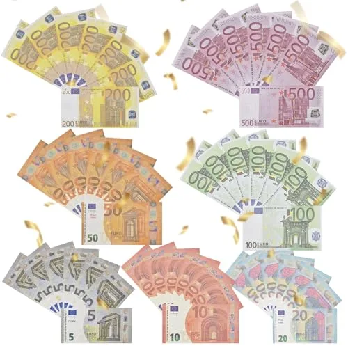 Spielgeld Kinder 175 Blätter, 5/10/20/50/100/200/500 Learning Resources Spielgeld Set, Geldscheine, für Rollenspiele, zum Rechnen und Lernen