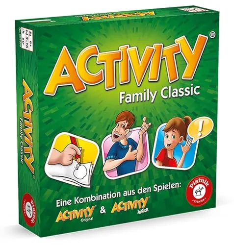 Piatnik 6050 Activity - Family Classic Der Spieleklassiker als Familien Version Junior und Originalkarten Ab 8 Jahren Für 3 bis 16 Spieler Pantomime, Zeichnen, Partyspiel