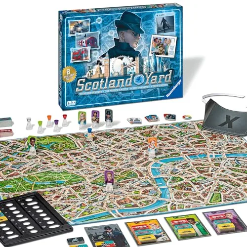 Ravensburger Gesellschaftsspiel 27515 - Scotland Yard - Familienspiel, Brettspiel für Kinder und Erwachsene, Spiel des Jahres, für 2-6 Spieler, ab 8 Jahre