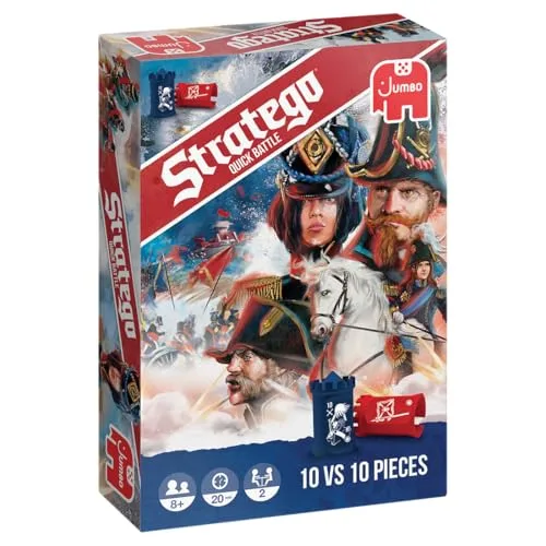 Stratego, Quick Battle, Klassisches Strategie-Brettspiel, Reisegröße, ab 8 Jahren, 2 Spieler, Neuauflage