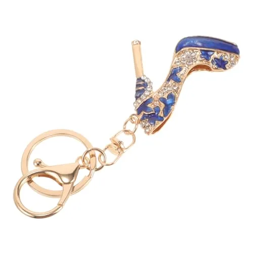 Yardenfun Schlüsselanhänger High Heel Aus Filz Hochhackiger Schuh Schlüsselring mit Buchstaben und Strass Dekoration für Handtasche Geldbörse oder Auto Einzigartiger Damenaccessoire
