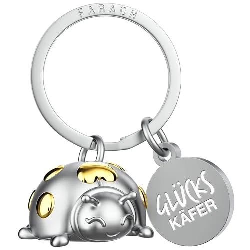 FABACH Marienkäfer Schlüsselanhänger - Glücksbringer Viel Erfolg - Geschenk Viel Glück