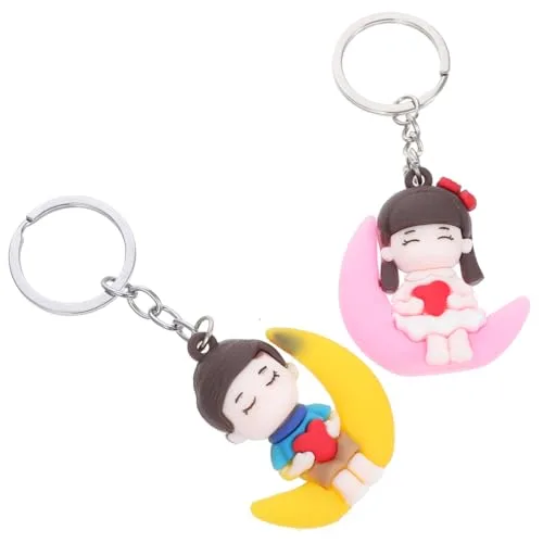 Homoyoyo 6stücke Schlüsselanhänger Cartoon Figuren Schlüsselringe Junge Mädchen Spielzeug Taschenschmuck Ausgefallene Anhänger Keychain