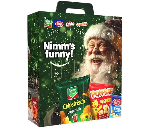 Intersnack Adventskalender 2025 – 810 g Knabber-Überraschung | Funny-Frisch, Pom-Bär, Chio & ültje Snacks | Knuspriges Geschenk für Snackliebhaber & Familie