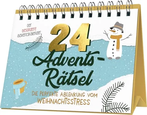 24 Adventsrätsel I Die perfekte Ablenkung vom Weihnachtsstress: Der besondere Adventskalender zum Aufstellen