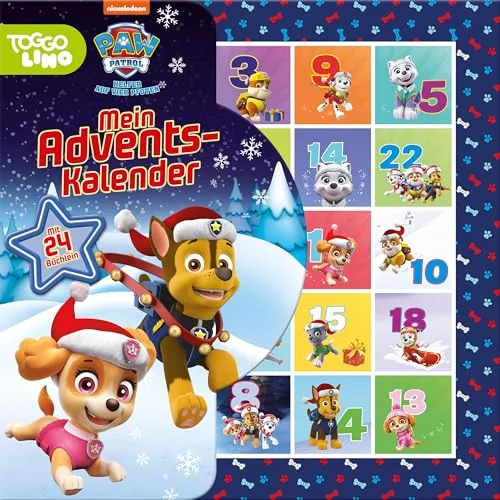 PAW Patrol Mein Adventskalender: 24 Büchlein in wiederverschließbarer Box I Ab 3 Jahre
