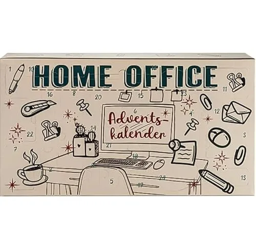 ADVENTSKALENDER HOME OFFICE - Adventskalender für Ihr Büro Zuhause, 24 x eine neue Überraschung und Helferlein Ihre Arbeit zu erleichtern