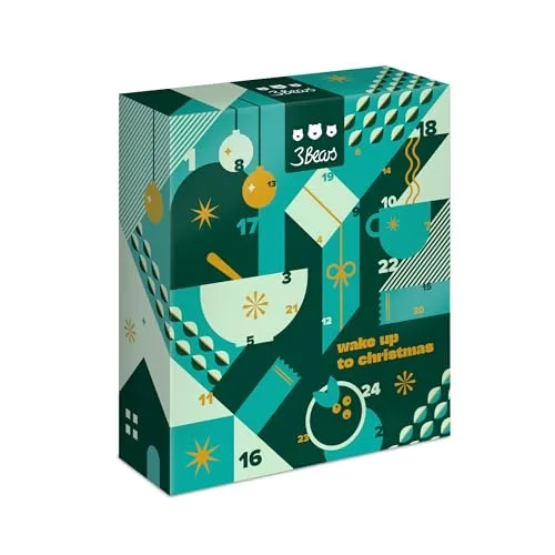 3Bears Adventskalender 2025 – 24 Überraschungen für Frühstück & Snacks – Mit Partner-Highlights & Special Edition Overnight Oats Glas – für Männer & Frauen – 100% vegan – Streng limitiert