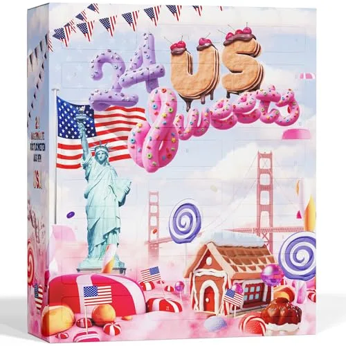 USA Adventskalender 2025 mit Amerikanischen Süßigkeiten [ORIGINAL US CANDY] - US Sweets Adventskalender - USA Süßigkeiten (24 USA Sweets)